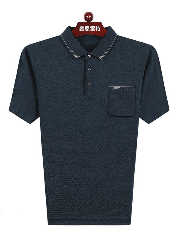 麦恩雷特男装2023春夏季黑色polo衫