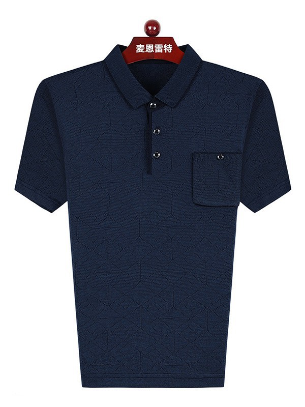 麦恩雷特男装2023春夏季黑色polo衫