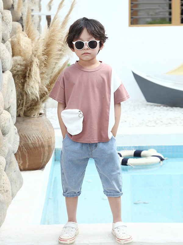 Fred&Ginger童装2023春夏季粉色T恤