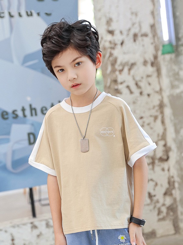 Fred&Ginger童装2023春夏季橙色polo衫