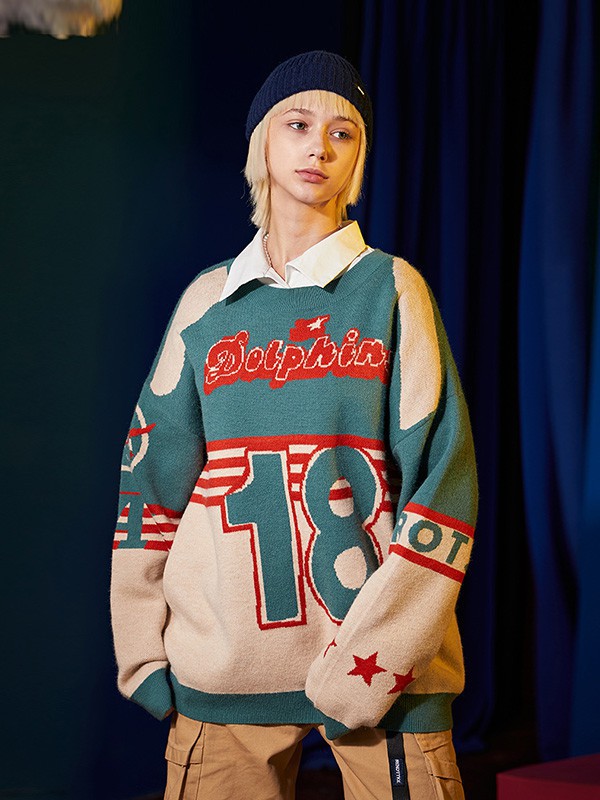 NUTHINK男装2022秋冬季拼色毛衣