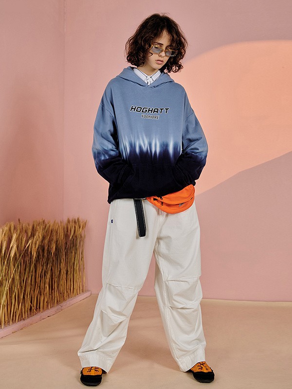 NUTHINK男装2022秋冬季白色阔腿裤