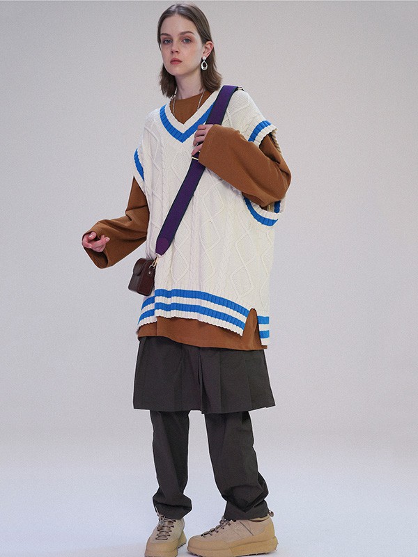 UNVESNO2022秋冬季白色背心