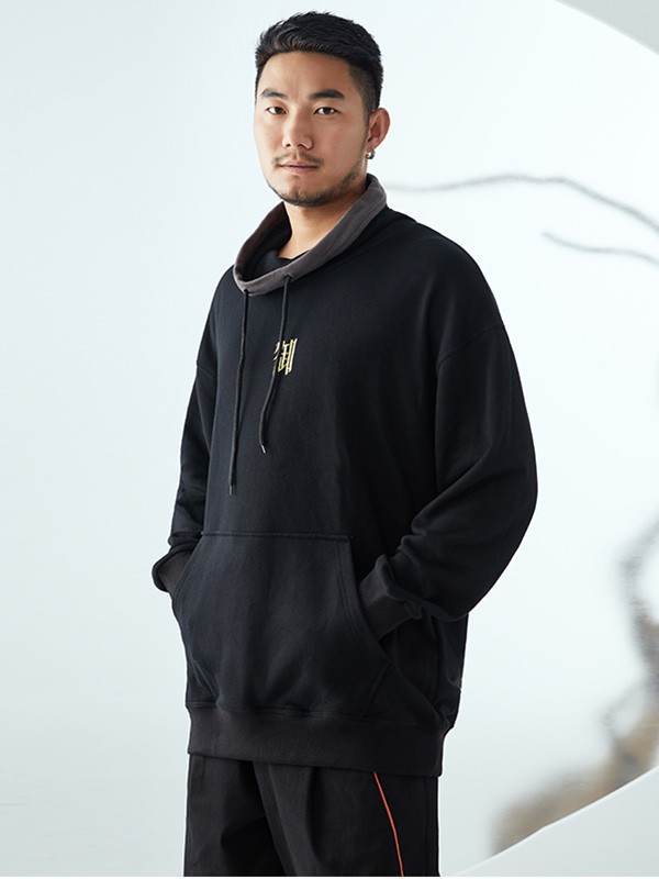 半墨2022秋冬季黑色卫衣