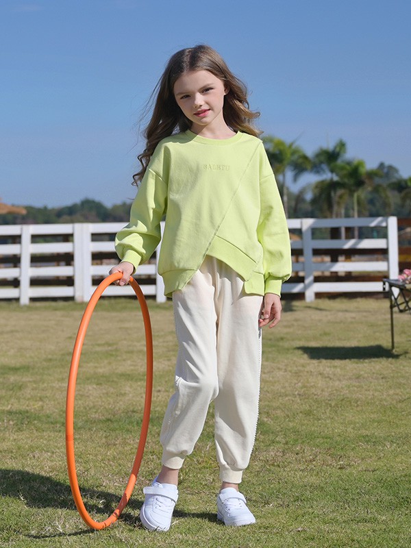 芭乐兔童装2023春夏季绿色T恤