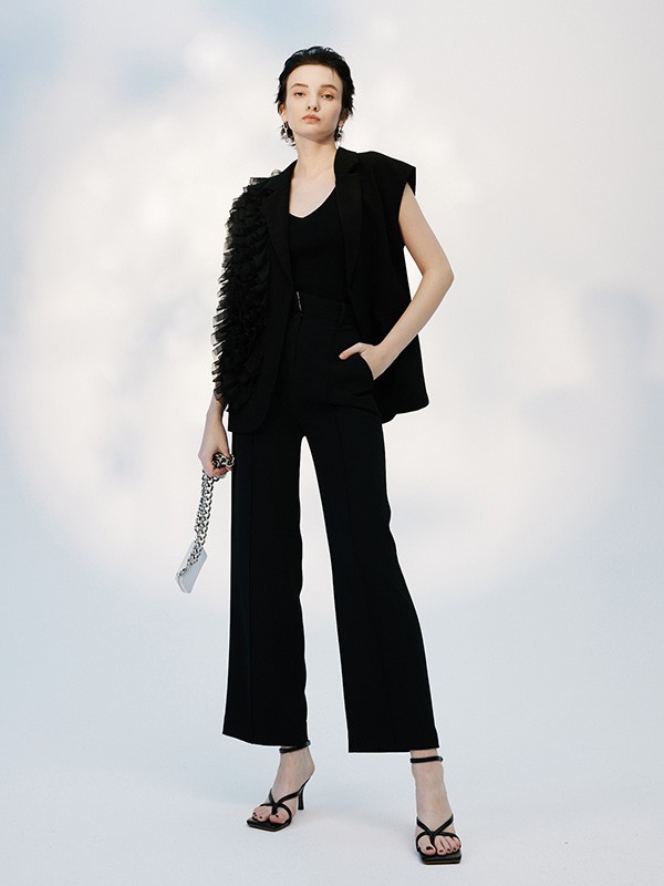 MYMO女装2023春夏季黑色背心