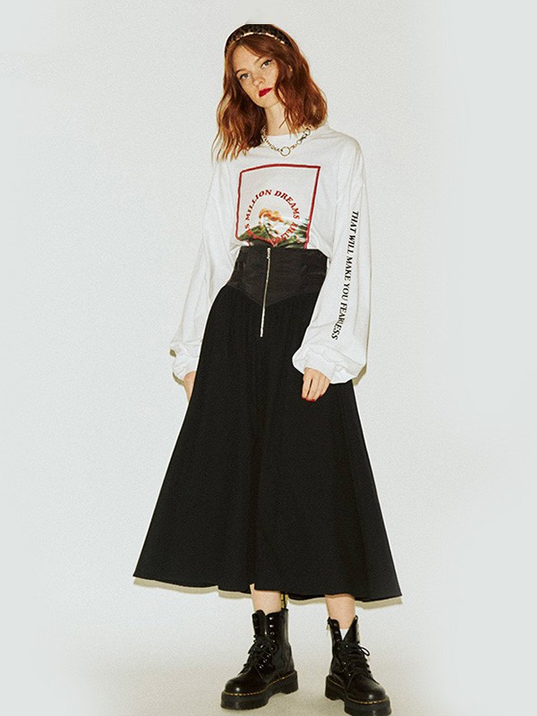 jouetie2022秋冬季白色T恤