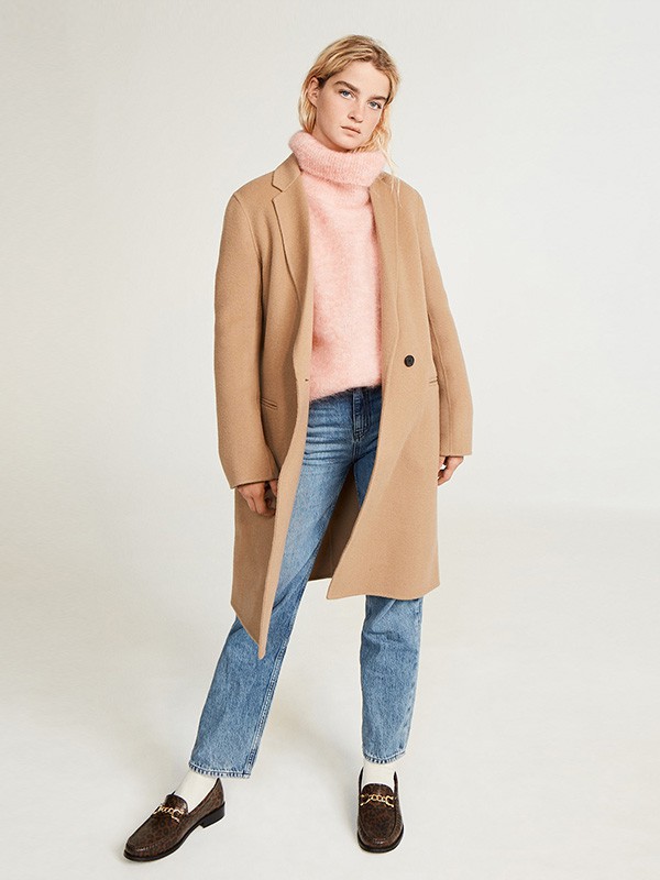 Maje2022秋冬季粉色毛衣