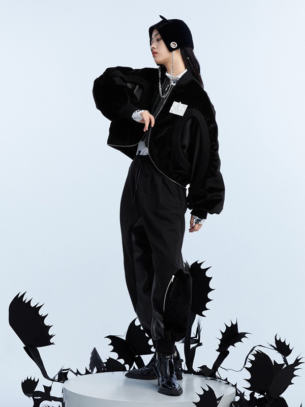 半圆2022秋冬季黑色长裤