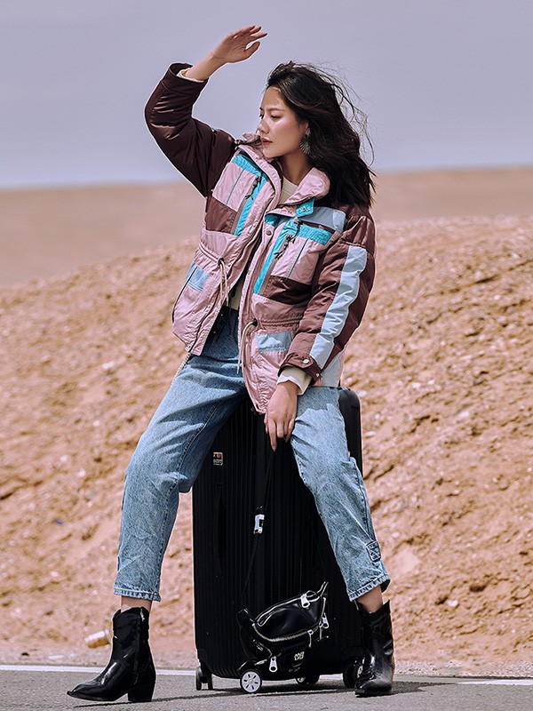 N女装2022秋冬季蓝色背心