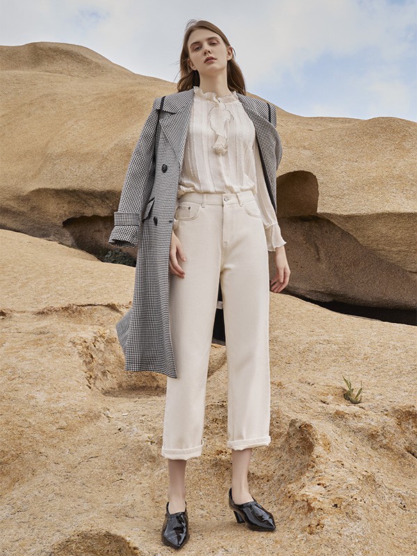 颜若妃2022秋冬季白色衬衫