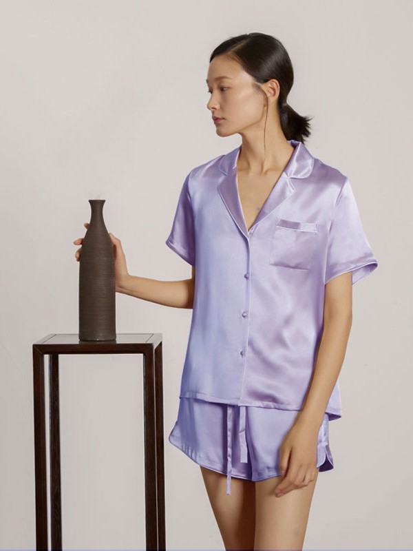 丝侬2023春夏季紫色家居服