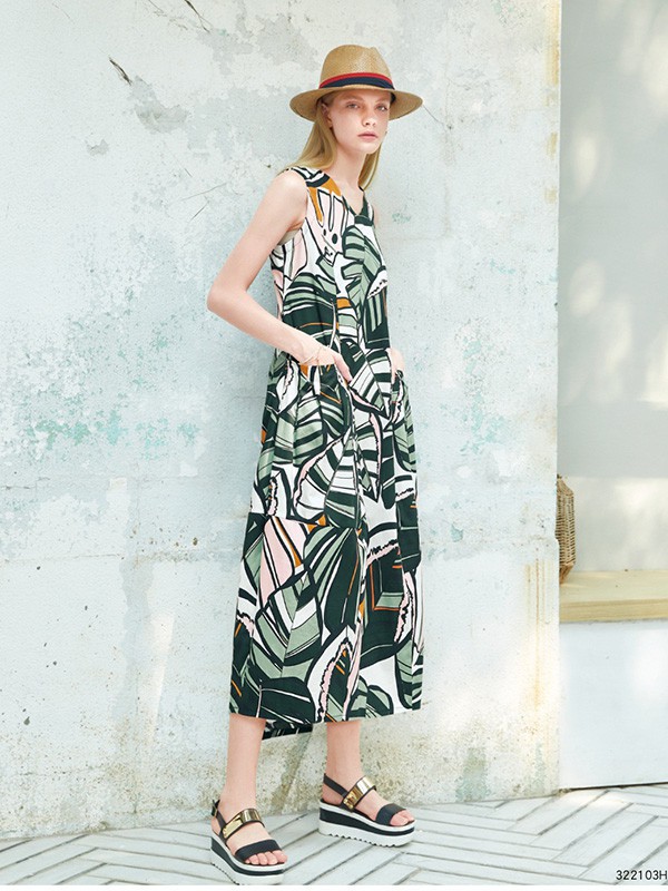 荷雅婷女装2023春夏季白色连体裤