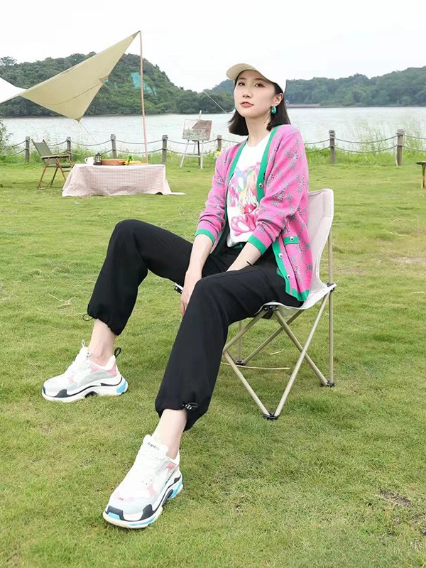 若岚菲女装2023春夏季黑色长裤