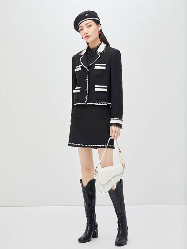 迪笛欧2023春夏季黑色西装