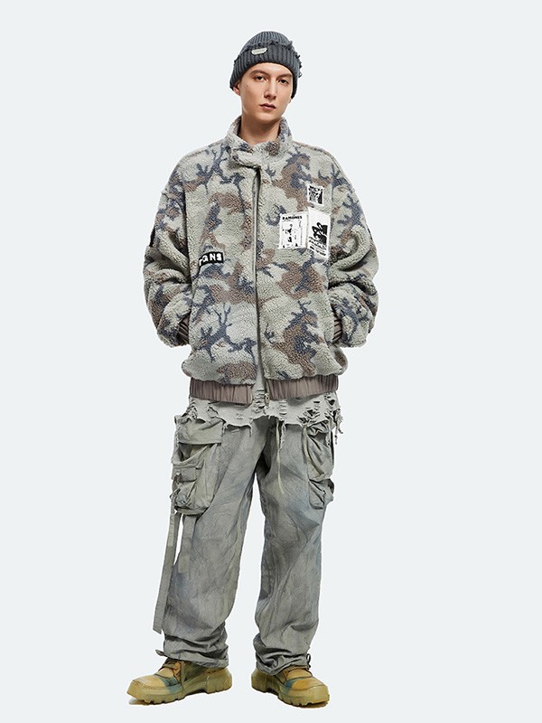 TGNS休闲装2022秋冬季灰色工装裤