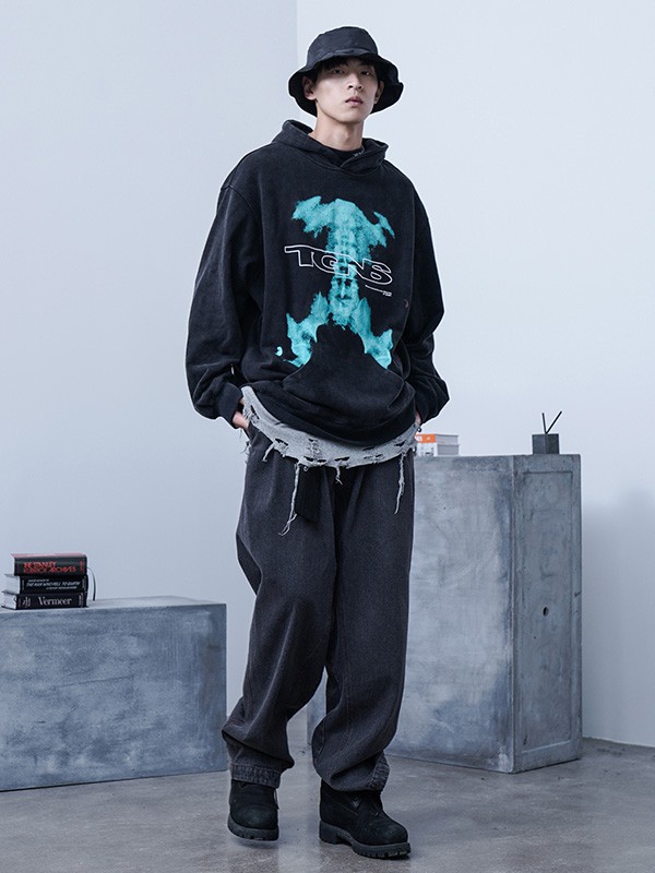 TGNS休闲装2022秋冬季黑色卫衣