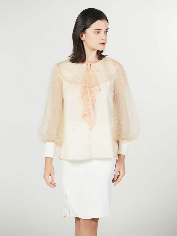 LynFong女装2023春夏季白色短裙