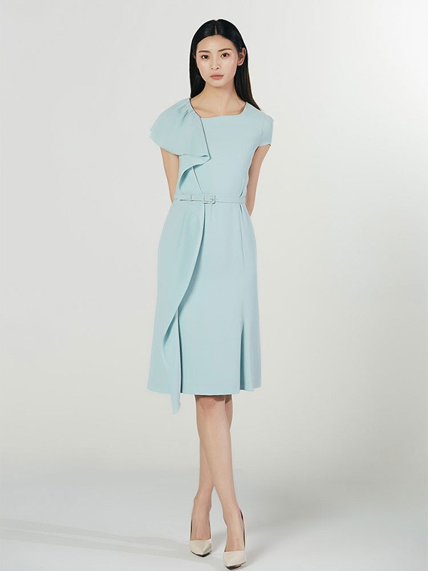 LynFong女装2023春夏季黑色连衣裙