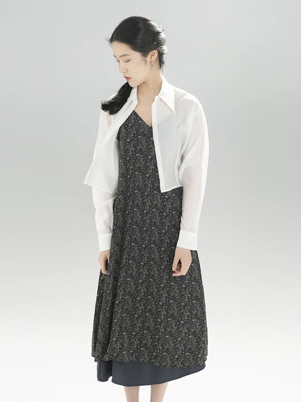 听说女装2023春夏季黑色吊带裙