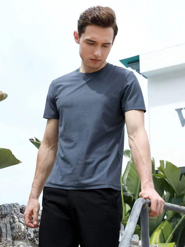 爱都男装2023春夏季黑色T恤