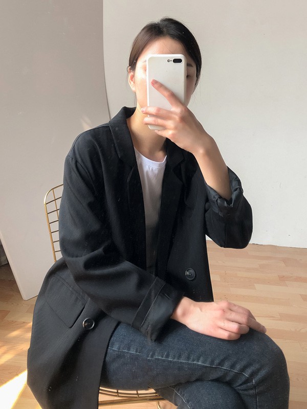 语格2023春夏季黑色西装