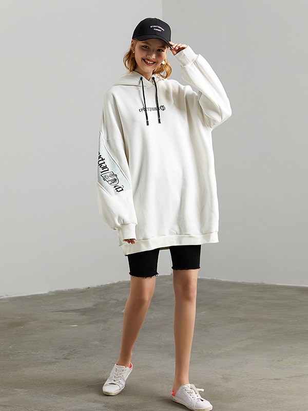 DFVC女装2023春夏季白色卫衣