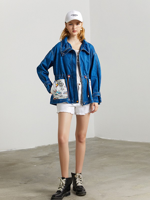 DFVC女装2023春夏季白色短裤