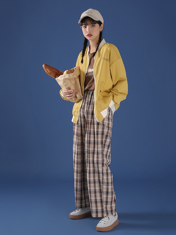 冰依婷女装2023春夏季卡其色阔腿裤