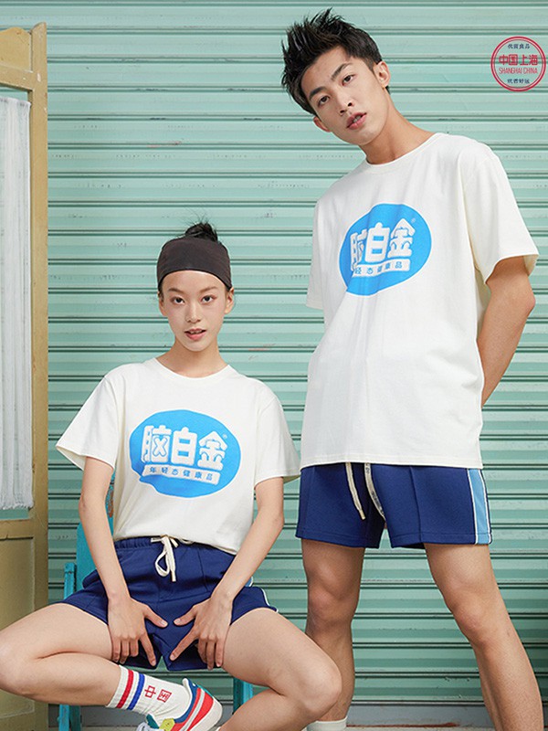 能猫商店休闲装2023春夏季白色T恤