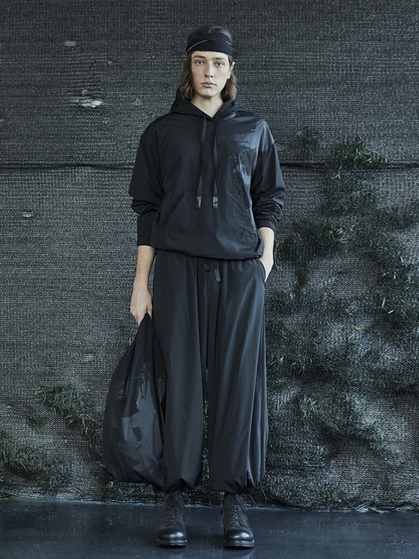 野无2023春夏季黑色阔腿裤