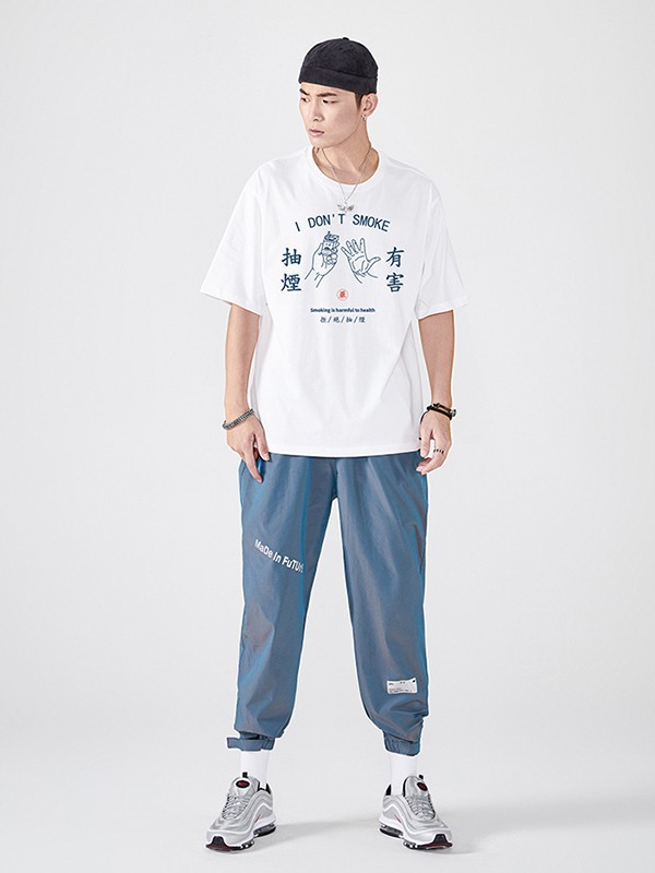 街派一族男装2023春夏季白色T恤