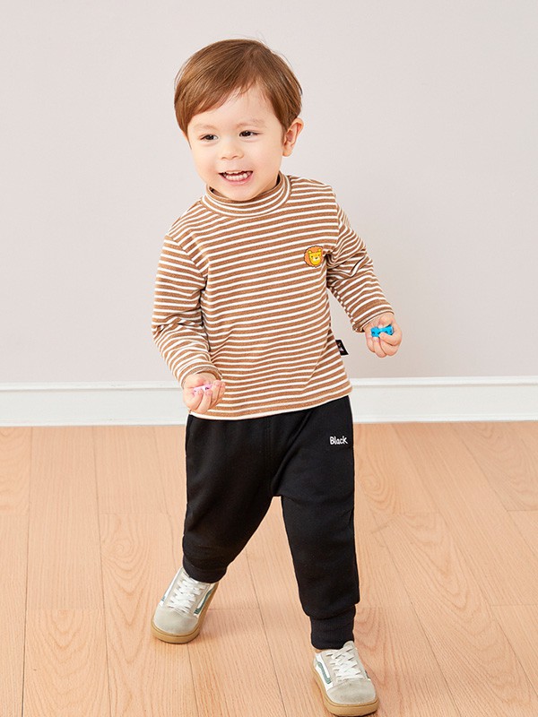 嘟嘟家童装2023春夏季黑色长裤