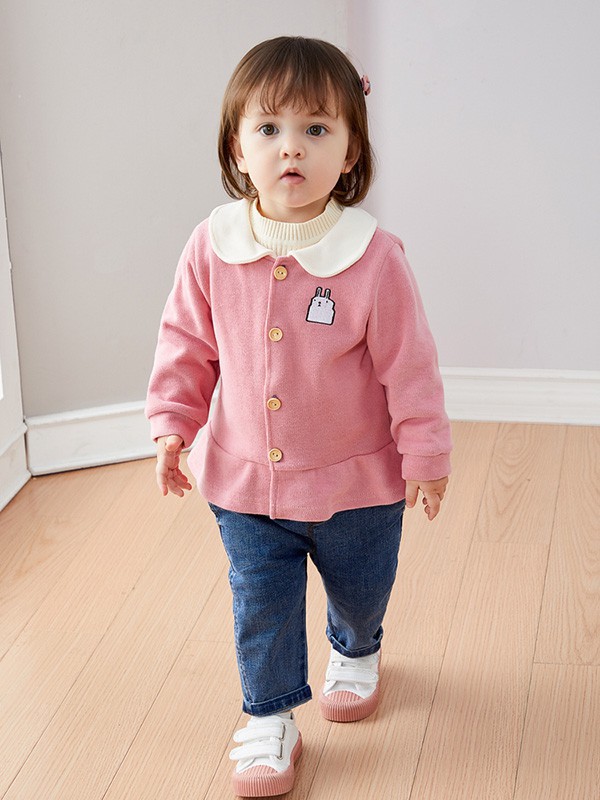 嘟嘟家童装2023春夏季粉色T恤