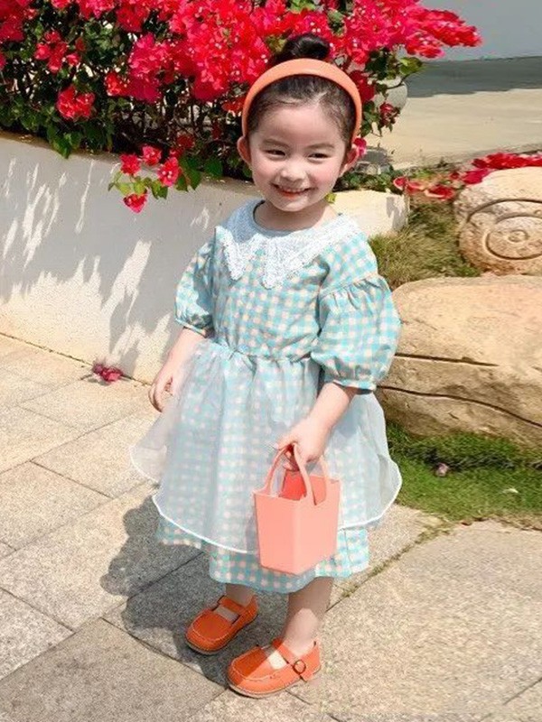 悄悄皮童装2023春夏季绿色衬衫