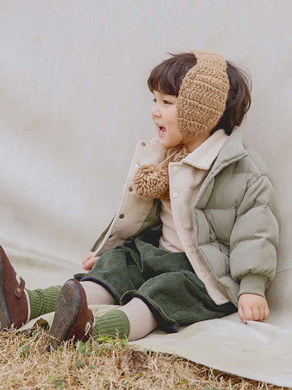 森点童装2022秋冬季灰色棉服