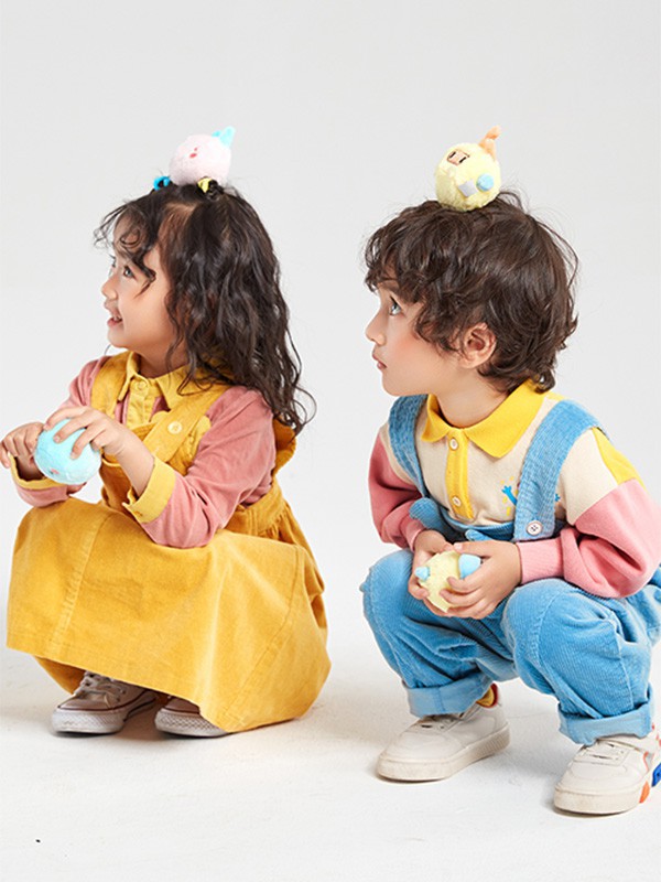 森点童装2022秋冬季黄色衬衫