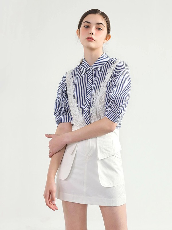 红魔方女装2023春夏季白色背带裙