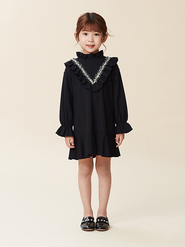 贝贝摩登2022春夏季黑色连衣裙