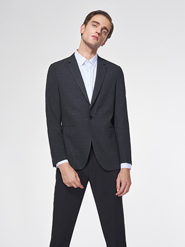 默兹男装2022秋冬季黑色西装