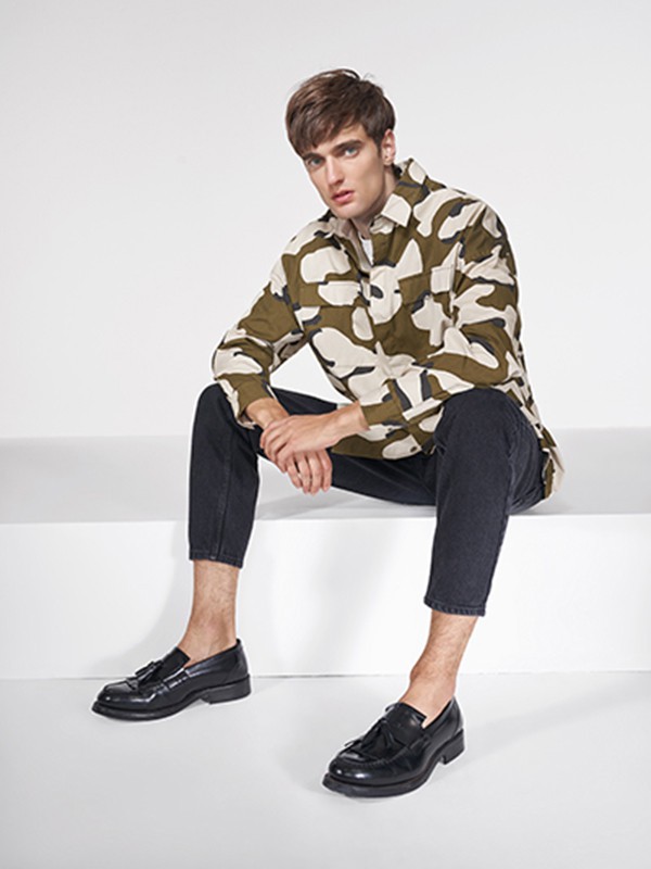 默兹男装2022秋冬季黄色T恤