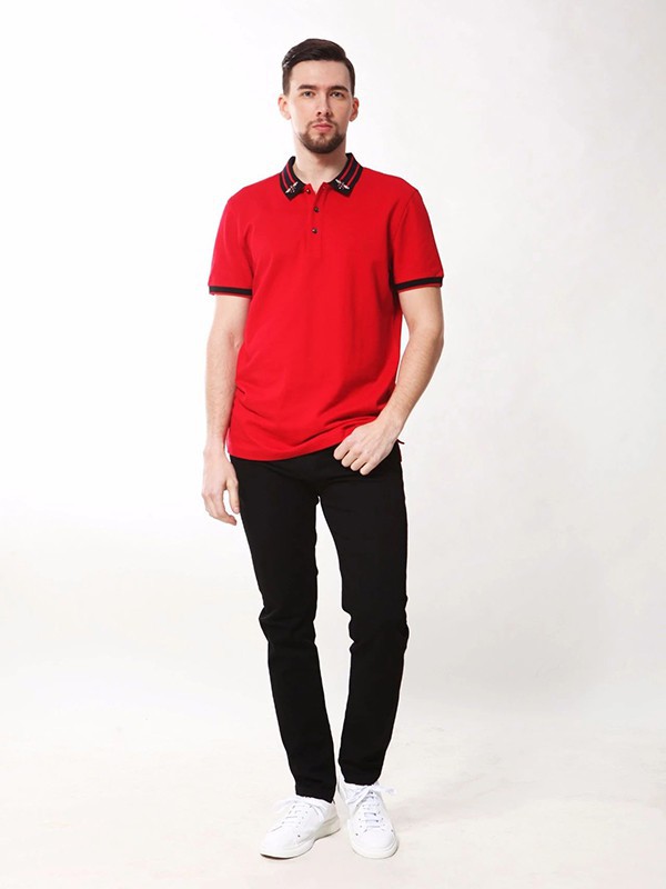 BOJO2023春夏季红色polo衫