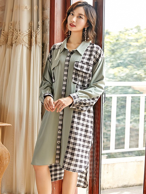 锦蕙兰女装2023春夏季灰色连衣裙