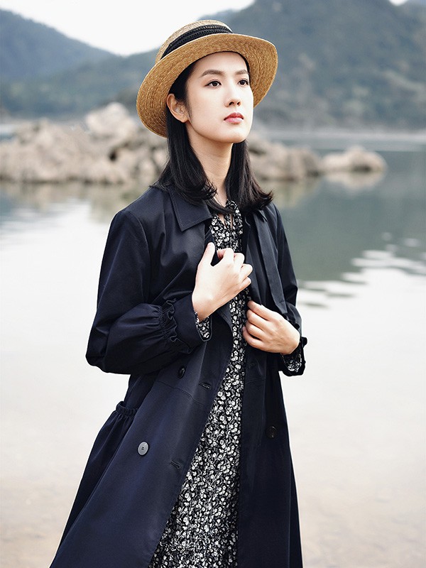 底色女装2023春夏季灰色连衣裙