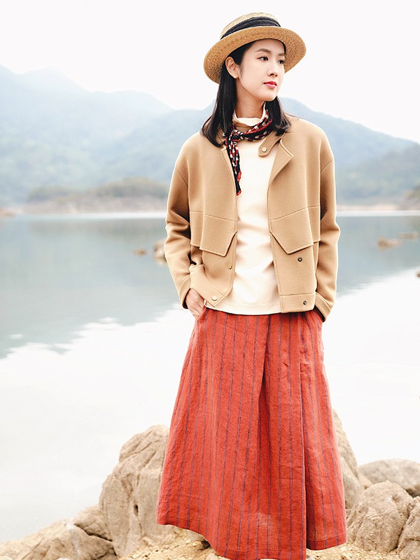 底色女装2023春夏季粉色长裙