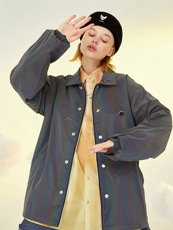 ACHS休闲装2023春夏季灰色衬衫