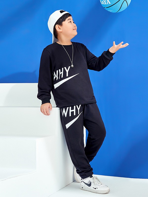 普哆衣童装2023春夏季黑色T恤