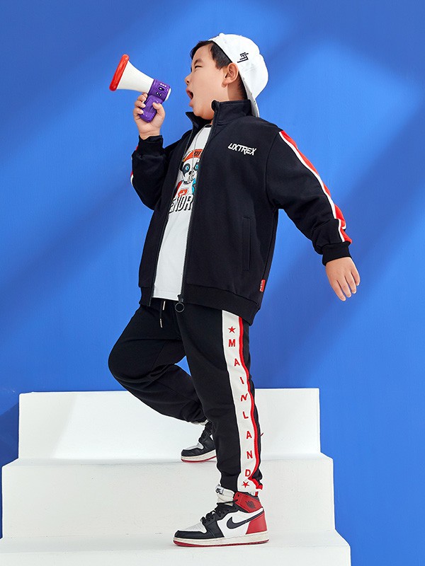 普哆衣童装2023春夏季黑色长裤