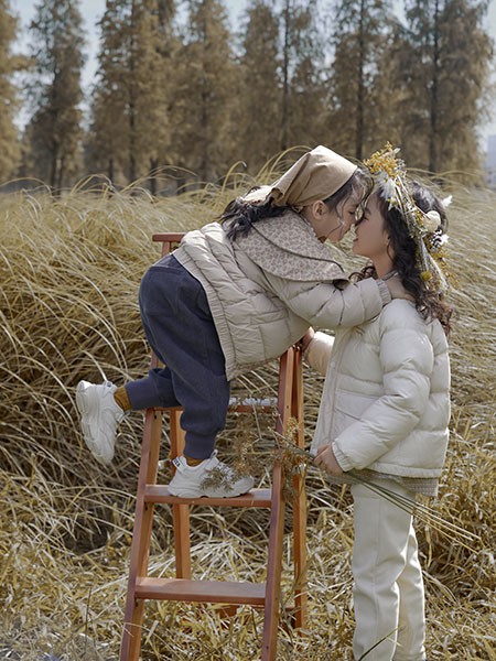 森虎儿童装2022秋冬季白色长裤