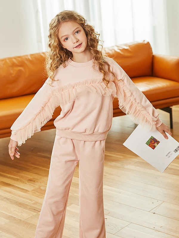 小虎帕蒂童装2023春夏季粉色长裤